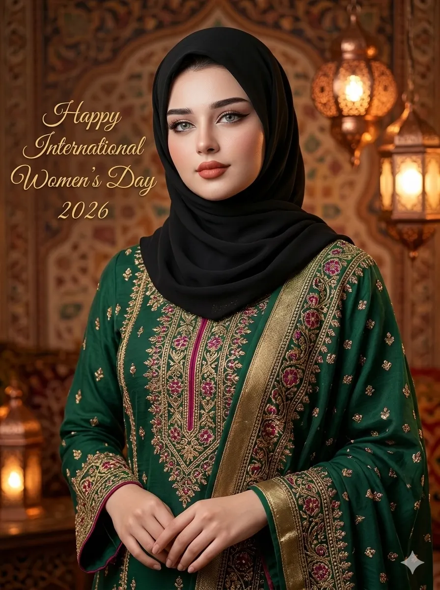 Traditional cultural style AI portrait celebrating International Women’s Day